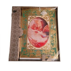 Vintage 90's Santa Foil Christmas‎ Cards